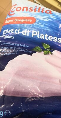 Filetti di platessa surgelati front packaging