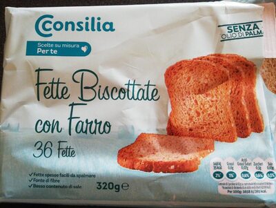 Fette biscottate con farro front packaging
