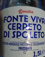 Acqua frizzante "fonte viva Cerreto  di Spoleto"