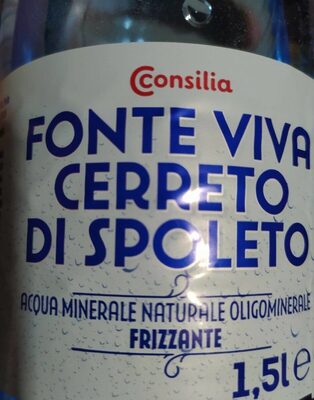 Acqua frizzante "fonte viva Cerreto  di Spoleto"