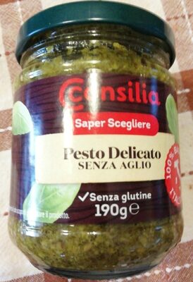 Pesto delicato senza aglio front packaging