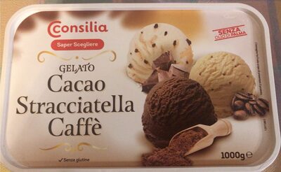 Gelato cacao stracciatella caffe