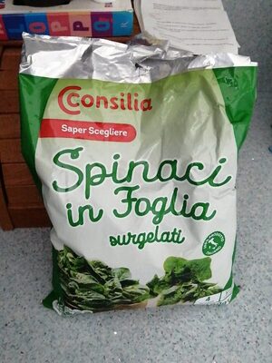 Spinaci in foglia surgelati front packaging
