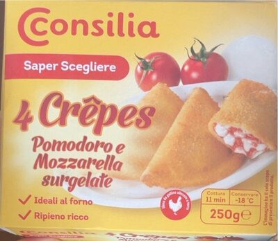 4 crêpes pomodoro e mozzarella front packaging