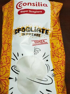 Sfogliate di patate front packaging