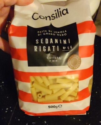 Nudeln Sedanini rigati front packaging