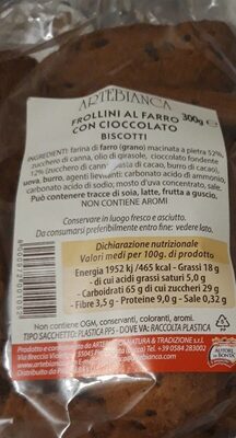 Frollini al farro con cioccolato