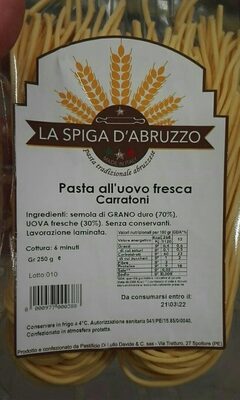Pasta sll'uovo fresca I carratoni