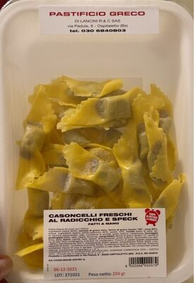 Casoncelli freschi al radicchio e speck front packaging