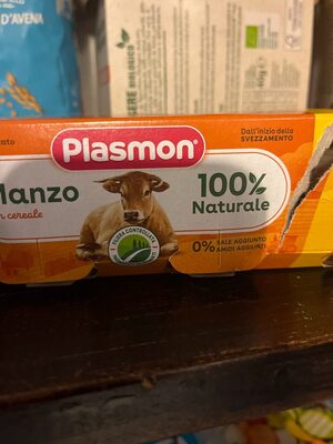 Omogeneizzato di Manzo con Cereale 100% Naturale front packaging