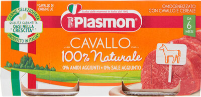 Cavallo omogeneizzato con cavallo e cereale