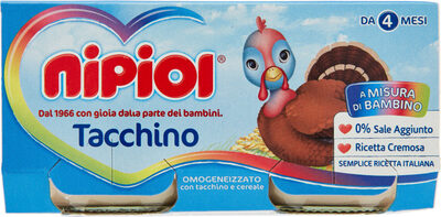 Tacchino omogeneizzato con tacchino e cereale