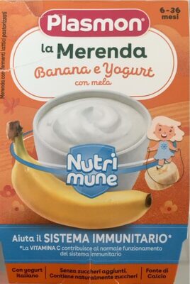 La merenda banana e yogurt con mela