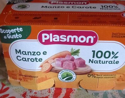 Omogenizzato manzo carote plasmon