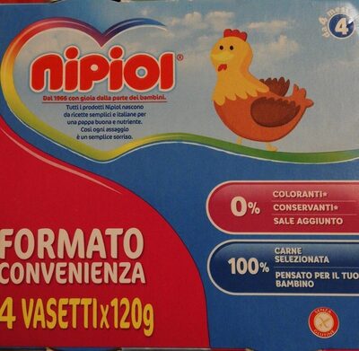 Omogeneizzato pollo front packaging