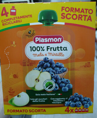 100% frutta Mela, mirtillo