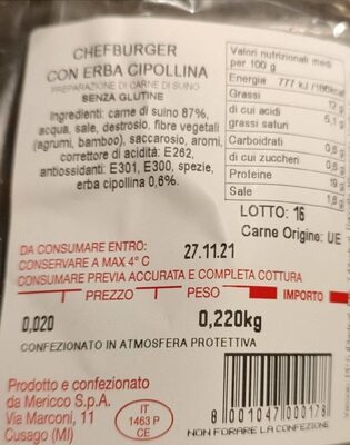 Hamburger con erba cipollina