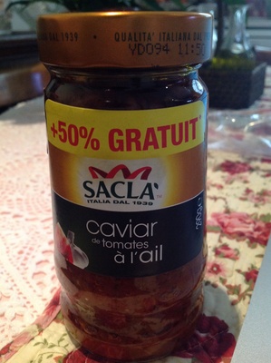 Caviar de tomates à l'ail front packaging