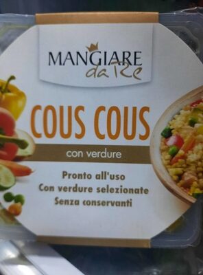 Cous cous con verdure front packaging