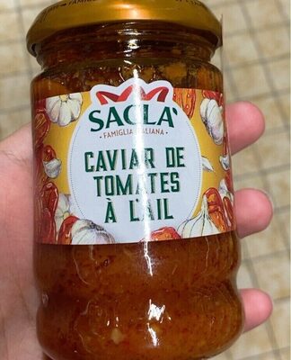 Caviar de tomates front packaging