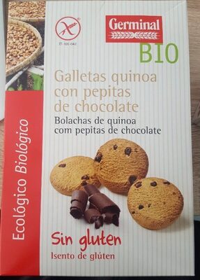 Galletas quinoa con pepitas front packaging