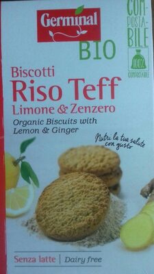 Biscotti Riso Teff Limone e Zenzero