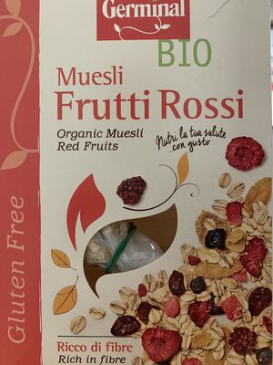 Muesli Frutti Rossi front packaging