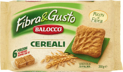 Biscotti cereali Fibra e Gusto front packaging