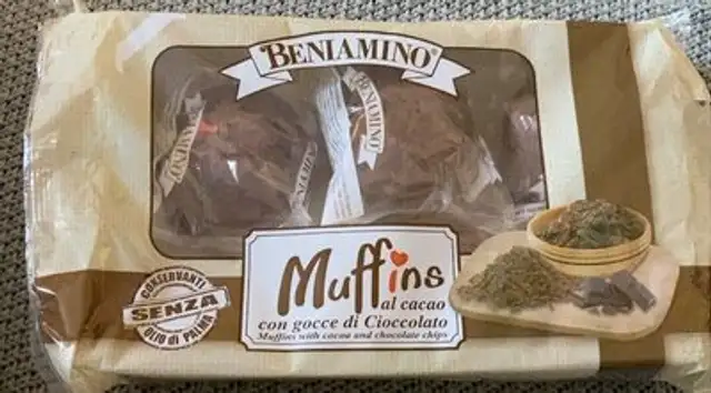 Muffins al cacao front packaging