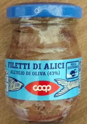 Fillets of anchovies front packaging