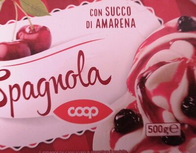 Spagnola Gelato con succo di amarena front packaging