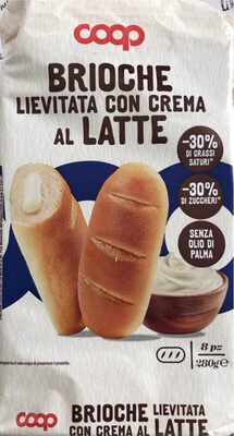 Briosche lievitata con crema al latte