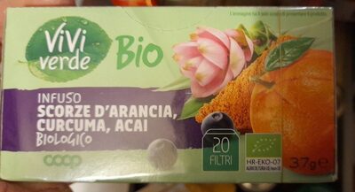 Infuso scorze d'arancia curcuma acai biologico