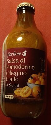Salsa di pomodorino ciliegino giallo di sicilia front packaging