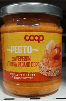 Pesto con peperoni e grana padano dop