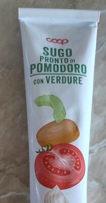 Sugo pronto di pomodoro con verdure front packaging