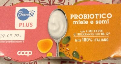Probiotico miele e semi front packaging