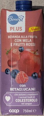 Bevanda alla frutta con mela e frutti rossi con betaglucani