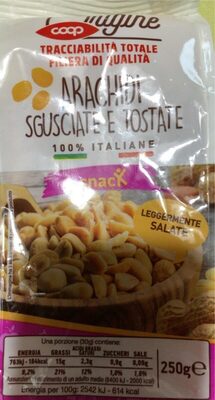 Arachidi sgusciate e tostate