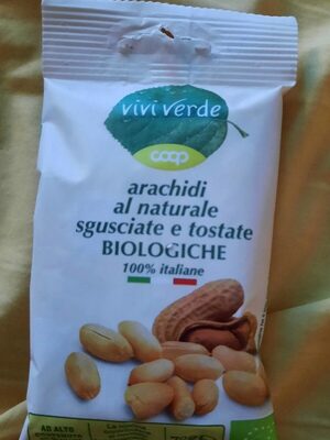 Arachidi al naturale sgusciate e tostate biologiche