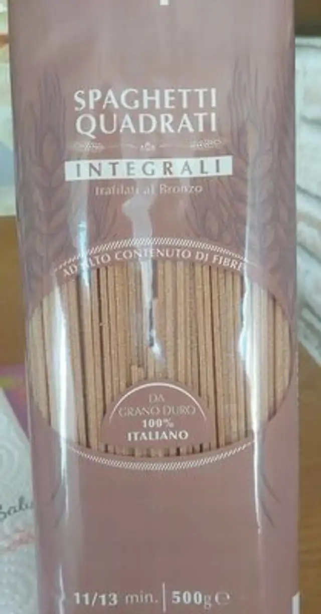 Spaghetti quadrati integrali front packaging