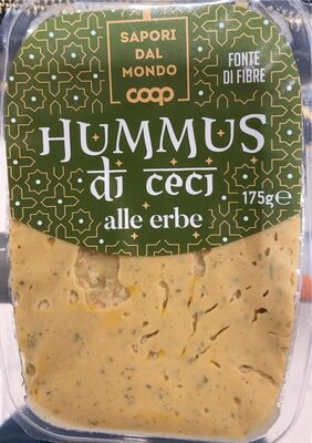 Hummus di ceci alle erbe front packaging