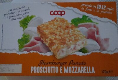 Hamburger panato prosciutto e mozzarella