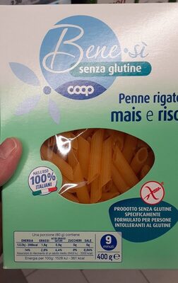 Penne rigate mais e riso