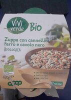 Zuppa con cannellini farro e cavolo nero