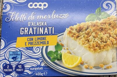 Filetti di merluzzo gratinati con limone e prezzemolo