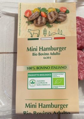 Mini hamburger bio di bovino adulto