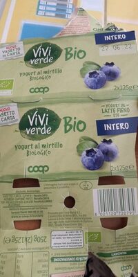 Yogurt al mirtillo bio intero Viviverde