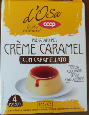 Preparato per crème caramel