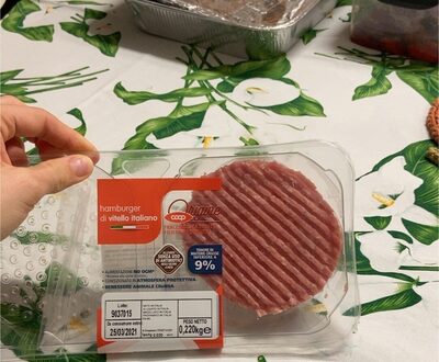 Hamburger di vitello italiano front packaging